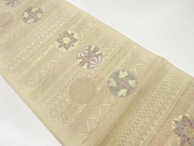 JAPANESE FUKURO OBI / WOVEN GEOMETRIC